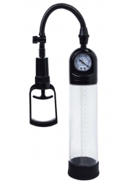 Чёрная вакуумная помпа A-toys с манометром и прозрачной колбой - A-toys - в Ангарске купить с доставкой