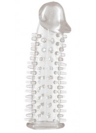 Прозрачная насадка на половой член с закрытой головкой и шипами - 12,5 см. - ToyFa - в Ангарске купить с доставкой