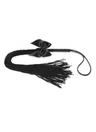 Чёрная плётка Lilly Whip Bijoux - Bijoux Indiscrets - купить с доставкой в Ангарске