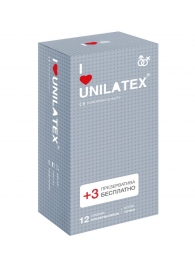 Презервативы с точками Unilatex Dotted - 12 шт. + 3 шт. в подарок - Unilatex - купить с доставкой в Ангарске