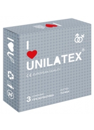 Презервативы с точками Unilatex Dotted - 3 шт. - Unilatex - купить с доставкой в Ангарске