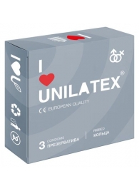 Презервативы с рёбрами Unilatex Ribbed - 3 шт. - Unilatex - купить с доставкой в Ангарске