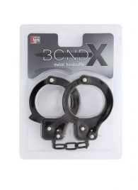 Чёрные наручники из листового металла BONDX METAL CUFFS BLACK - Dream Toys - купить с доставкой в Ангарске