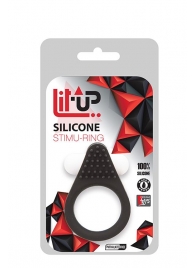 Чёрное эрекционное кольцо LIT-UP SILICONE STIMU RING 1 BLACK - Dream Toys - в Ангарске купить с доставкой