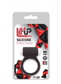 Чёрное эрекционное виброкольцо LIT-UP SILICONE STIMU RING 3 BLACK - Dream Toys - в Ангарске купить с доставкой