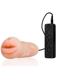 Мастурбатор-ротик с вибрацией REALSTUFF VIBRATING MASTURBATOR MOUTH - Dream Toys - в Ангарске купить с доставкой