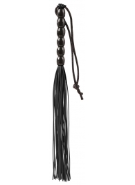 Чёрная мини-плеть из резины Rubber Mini Whip - 22 см. - Blush Novelties - купить с доставкой в Ангарске