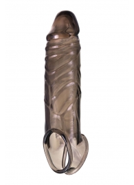 Дымчатая фаллическая насадка с подхватом и закрытой головкой - 16,2 см. - ToyFa - в Ангарске купить с доставкой