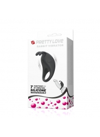 Чёрное эрекционное кольцо с вибрацией Rabbit Vibrator - Baile - в Ангарске купить с доставкой
