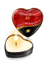 Массажная свеча с ароматом ванили Bougie Massage Candle - 35 мл. - Plaisir Secret - купить с доставкой в Ангарске