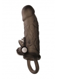 Чёрная насадка на пенис Toyfa XLover с вибрацией - ToyFa - в Ангарске купить с доставкой