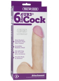 Ультра реалистичная насадка Vac-U-Lock  6  ULTRASKYN Cock - 17,3 см. - Doc Johnson - купить с доставкой в Ангарске