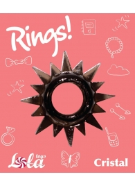 Чёрное эрекционное кольцо Rings Cristal - Lola Games - в Ангарске купить с доставкой