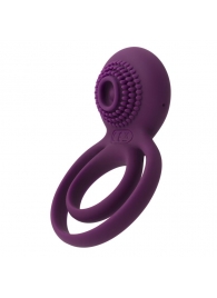 Фиолетовое эрекционное виброкольцо Tammy с подхватом мошонки - Svakom - в Ангарске купить с доставкой
