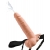 Телесный полый страпон с имитацией эякуляции 7.5  Hollow Squirting Strap-On with Balls Flesh - 21,6 см. - Pipedream - купить с доставкой в Ангарске