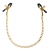 Чёрные с золотом зажимы на соски Gold Chain Nipple Clamps - Pipedream - купить с доставкой в Ангарске