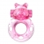 Розовое эрекционное виброкольцо на пенис Pink Bear - Baile - в Ангарске купить с доставкой