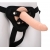 Телесный страпон на черных трусиках STRAP ON REAL DILDO - 20 см. - Dream Toys - купить с доставкой в Ангарске