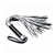 Серебристая плетка Struggle My Flogger с черной ручкой - 45 см. - Lovetoy - купить с доставкой в Ангарске