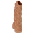 Телесная насадка с венками и открытой головкой Nude Sleeve L - 14 см. - KOKOS - в Ангарске купить с доставкой