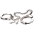 Металлические наручники Metal Leg Cuffs - Pipedream - купить с доставкой в Ангарске