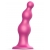 Розовая насадка Strap-On-Me Dildo Plug Beads size L - Strap-on-me - купить с доставкой в Ангарске
