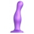 Фиолетовая насадка Strap-On-Me Dildo Plug Curvy size L - Strap-on-me - купить с доставкой в Ангарске