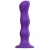 Фиолетовая насадка Strap-On-Me Dildo Geisha Balls size XL - Strap-on-me - купить с доставкой в Ангарске