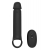 Черная насадка-удлинитель с вибрацией Vibrating Extender With Remote - Dream Toys - в Ангарске купить с доставкой