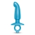 Голубая анальная пробка для массажа простаты Hither Silicone Prostate Plug - 14,3 см. - b-Vibe - в Ангарске купить с доставкой