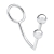 Кольцо на пенис с анальным стимулятором Two Bead Stainless Steel Anal Hook   Cock Ring - BlueLine - в Ангарске купить с доставкой