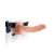 Телесный полый страпон с вибрацией Vibrating Hollow Strap-On with Balls - 24 см. - Pipedream - купить с доставкой в Ангарске