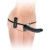 Черный страпон с вагинальной пробкой Deluxe Vibrating Penetrix Strap-On - 19 см. - Pipedream - купить с доставкой в Ангарске