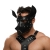 Черная кожаная маска «Собака» - Crazy Handmade - купить с доставкой в Ангарске