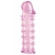 Гелевая розовая насадка на фаллос с шипами - 12 см. - Toyfa Basic - в Ангарске купить с доставкой