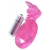 Розовая вибронасадка со стимулятор клитора   Язычок - Toyfa Basic - в Ангарске купить с доставкой