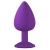 Большая фиолетовая анальная пробка Emotions Cutie Large с голубым кристаллом - 10 см. - Lola Games - купить с доставкой в Ангарске