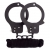 Чёрные наручники из листового металла в комплекте с веревкой BONDX METAL CUFFS LOVE ROPE SET - Dream Toys - купить с доставкой в Ангарске