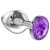 Малая серебристая анальная пробка Diamond Purple Sparkle Small с фиолетовым кристаллом - 7 см. - Lola Games - купить с доставкой в Ангарске