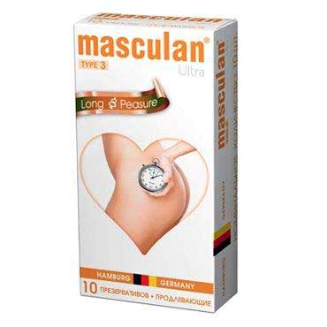 Розовые презервативы Masculan Ultra Long Pleasure с колечками, пупырышками и продлевающим эффектом - 10 шт. - Masculan - купить с доставкой в Ангарске