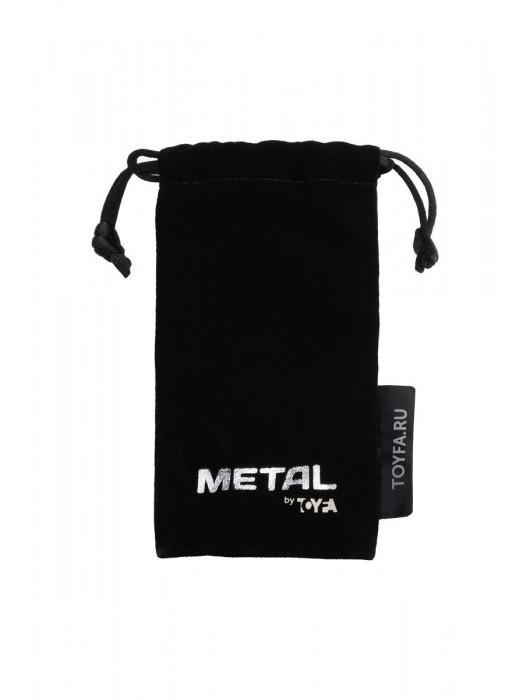 Серебристая коническая анальная пробка с красным кристаллом-сердечком - 7 см. - ToyFa - купить с доставкой в Ангарске