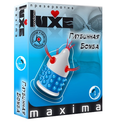 Презерватив LUXE Maxima  Глубинная бомба  - 1 шт. - Luxe - купить с доставкой в Ангарске