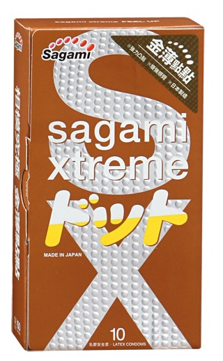 Презервативы Sagami Xtreme FEEL UP с точечной текстурой и линиями прилегания - 10 шт. - Sagami - купить с доставкой в Ангарске