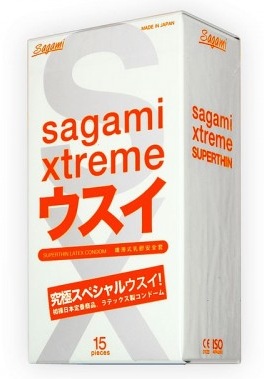 Ультратонкие презервативы Sagami Xtreme SUPERTHIN - 15 шт. - Sagami - купить с доставкой в Ангарске