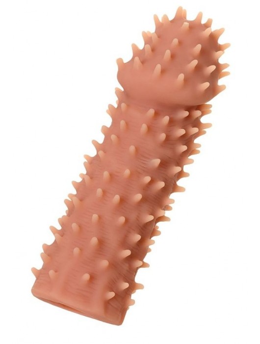 Телесная реалистичная насадка KOKOS Extreme Sleeve 07 с дополнительной стимуляцией - 12,7 см. - KOKOS - в Ангарске купить с доставкой