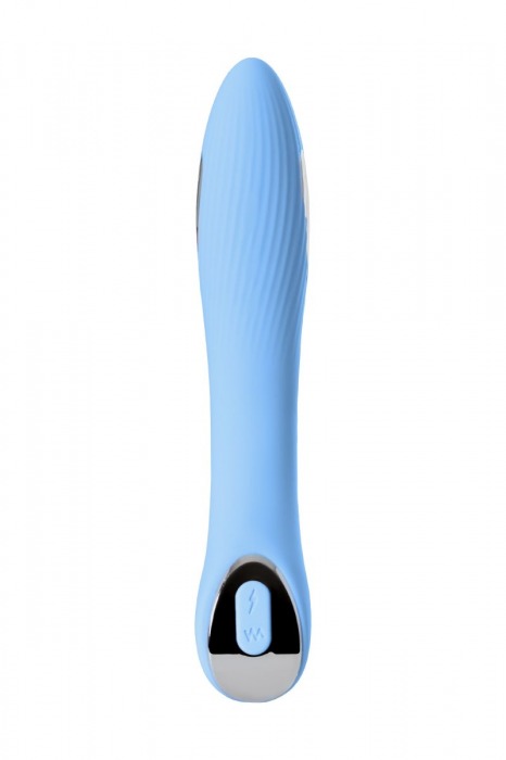 Голубой силиконовый вибратор с электростимуляцией TESLA G-POINT - 21 см. - ToyFa - купить с доставкой в Ангарске