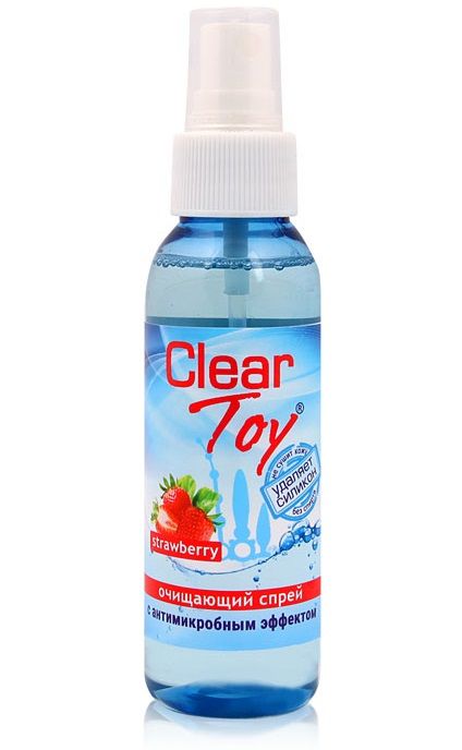 Очищающий спрей для игрушек CLEAR TOY Strawberry - 100 мл. - Биоритм - купить с доставкой в Ангарске