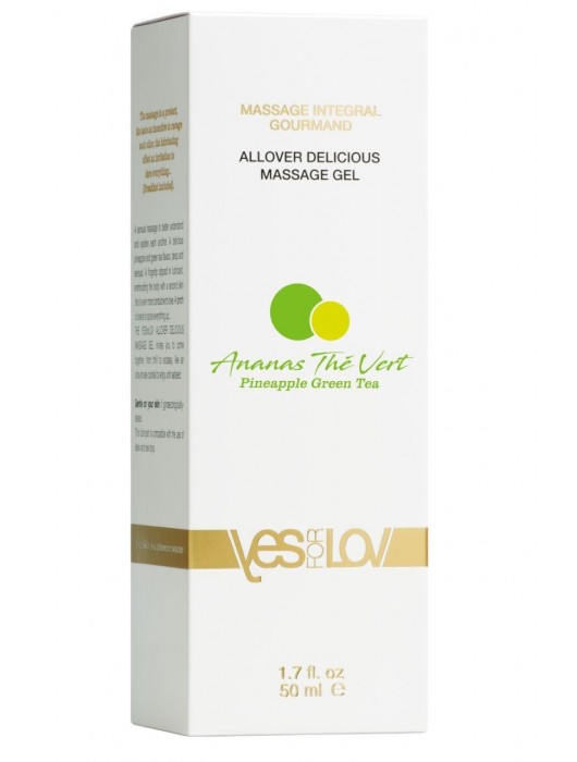 Универсальный массажный гель 3-в-1 Allover Delicious с ароматом ананаса и зеленого чая - 50 мл. - YESforLOV - купить с доставкой в Ангарске