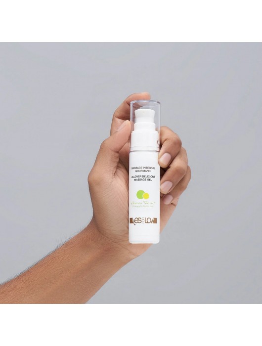 Универсальный массажный гель 3-в-1 Allover Delicious с ароматом ананаса и зеленого чая - 50 мл. - YESforLOV - купить с доставкой в Ангарске