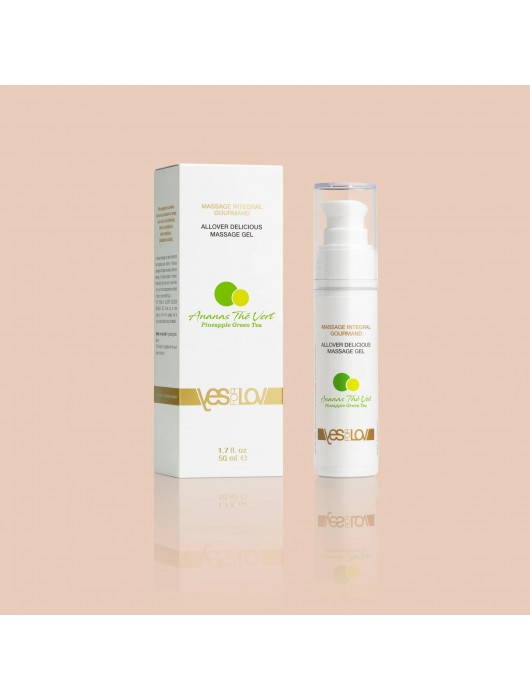 Универсальный массажный гель 3-в-1 Allover Delicious с ароматом ананаса и зеленого чая - 50 мл. - YESforLOV - купить с доставкой в Ангарске